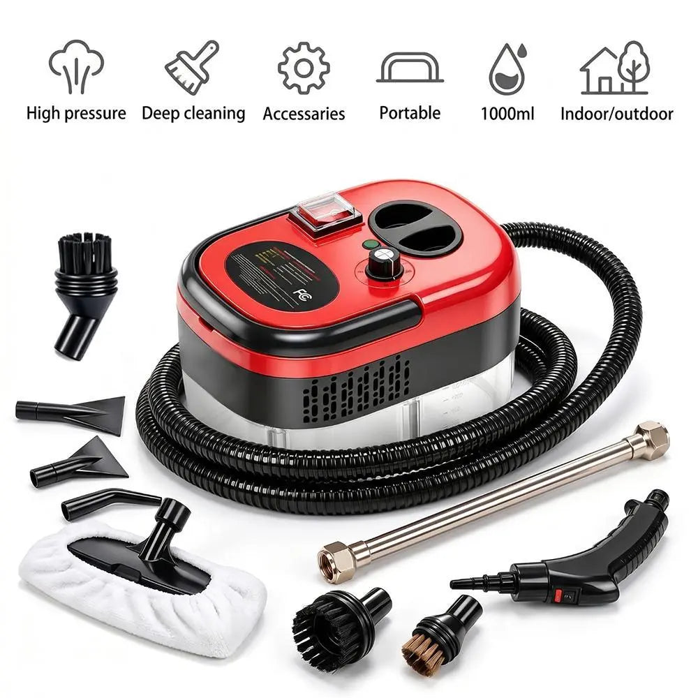 【Backtoschool】2500W Portable Steam Cleaner with Portable Handle, High-Temperature Multi-Purpose Tool for Home Tile Cleaning, Grout Surfaces, Car Detailing