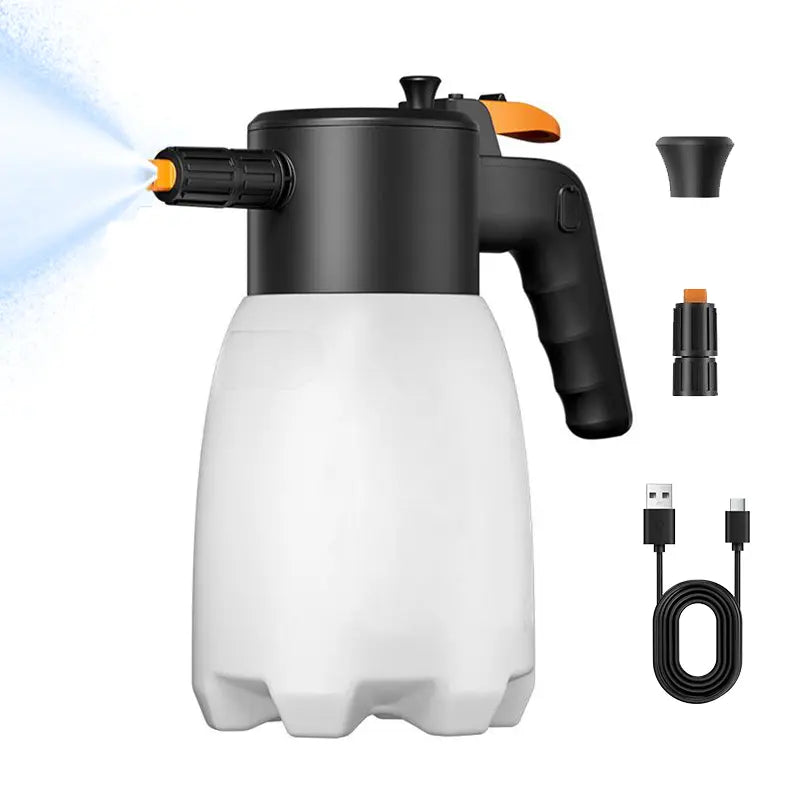 Portable Cordless Electric Foam Sprayer, Rechargeable High Pressure Foam Cannon for Car Wash, Auto Detailing, Home, Industrial Cleaning, Smart Pressure Control Core, Ergonomic Handle for Kitchen, Car, Garden, Windows and Bathroom - Car Wash Accessories!