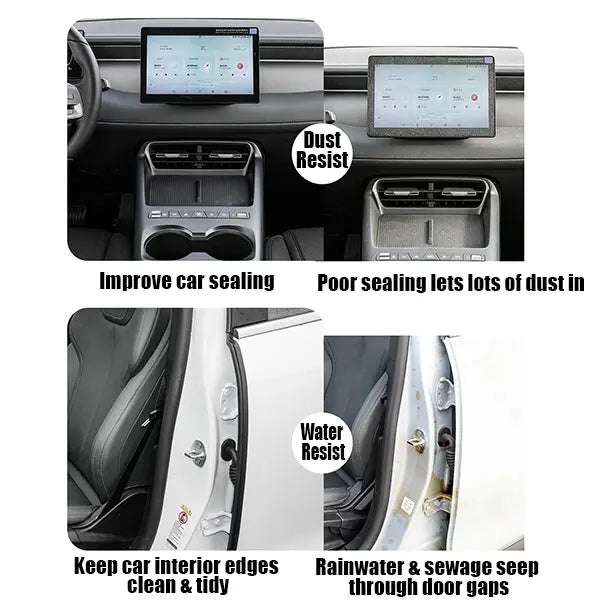 Universal Car Door Seal Strip Set, Automotive Weather Stripping - Waterproof, Noise Reduction, Dustproof Protection, Car Door Protector, Car Accessory