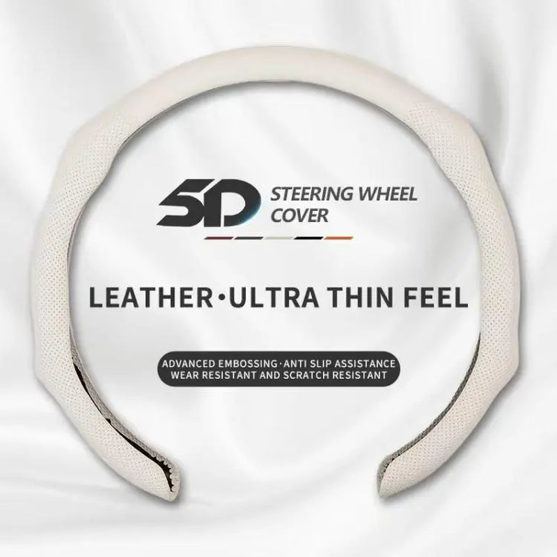 2026 Napa Leather Steering Wheel Cover with Insert - Non-Slip, Breathable, Ultra-Thin, Comfortable, Aesthetic All-Season Car Steering Wheel Protector, Automotive Interior Decoration Accessory Kit