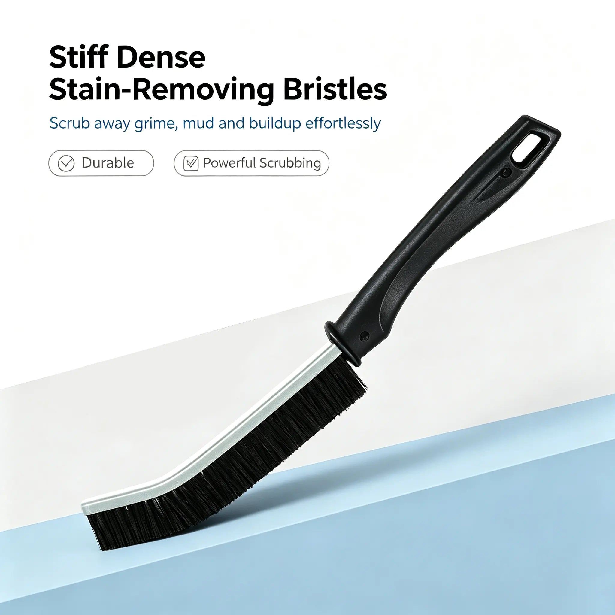 3 Pieces - Long Handle Gap Cleaning Brush, Stiff Dense Bristles Detail Scrub Brush with Hanging Hole, Slim Thin Grout Cleaner Brush for Bathroom Tile, Kitchen Sink, Car Interior, Keyboard, Sofa, Household Appliances