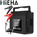 Hieha 4000A Car Battery Jump Starter - Multi-Function Portable Pack with 150PSI Auto-Shutoff Tire Inflator, 15000Mah Booster, LED Flashlight, Fast Charging, 8 Mins to Inflate for Vehicles/Bicycles, Car Accessories, Batteries