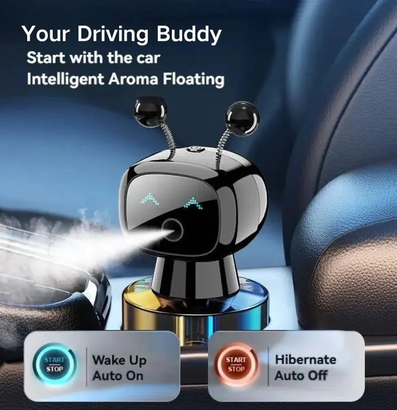Smart Robot Car Air Freshener Fragrance Dispenser - 2026 Model, Auto Induction Aromatherapy, 4-Speed Adjustable, Fillable Tank, High Capacity, Long-Lasting Fragrance, Interesting Car Accessory, Unisex Gift, Robot Shape