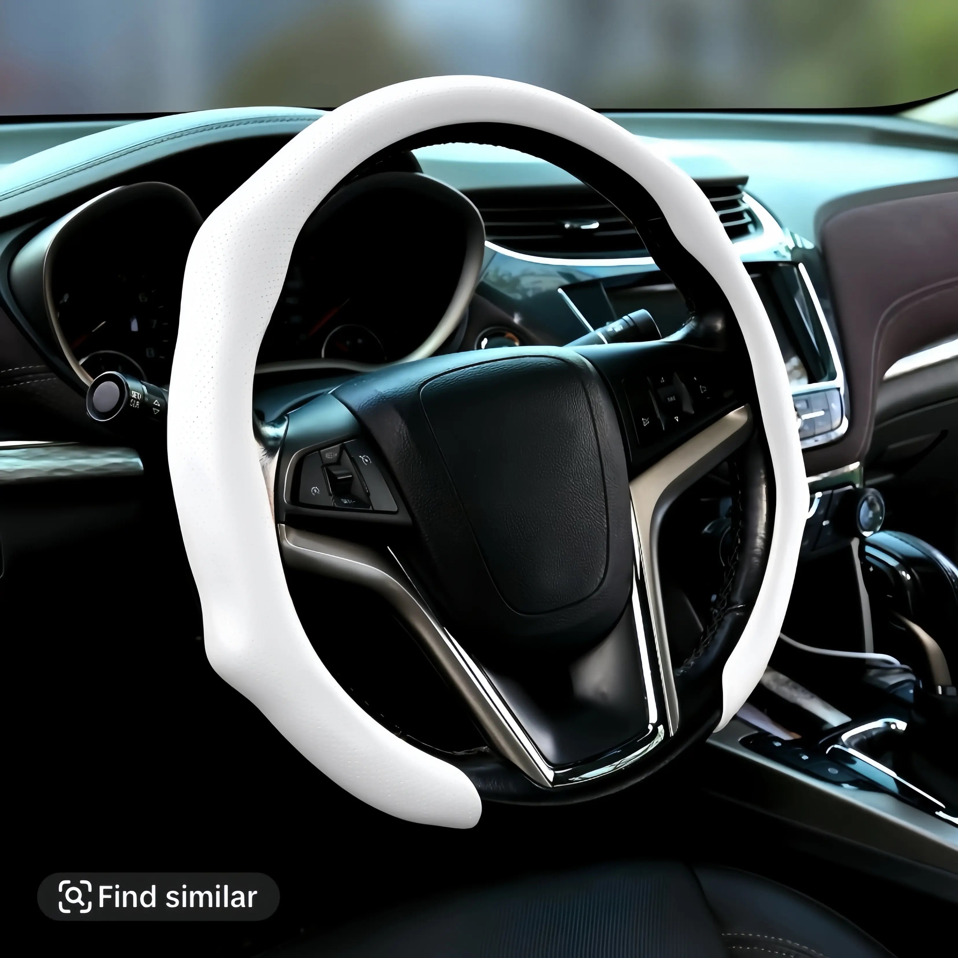 2026 Napa Leather Steering Wheel Cover with Insert - Non-Slip, Breathable, Ultra-Thin, Comfortable, Aesthetic All-Season Car Steering Wheel Protector, Automotive Interior Decoration Accessory Kit