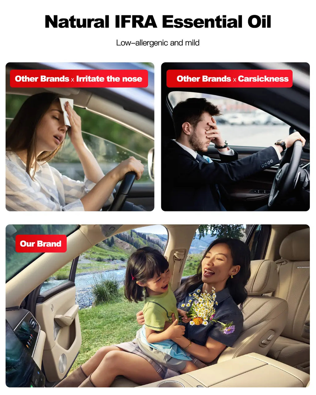 【FOZETOP】2026 New Cube Shape Auto Vent Air Freshener, Magnetic Fix, Long-Lasting Natural Scents, Odor Eliminator for Trucks, Suvs, Vehicles