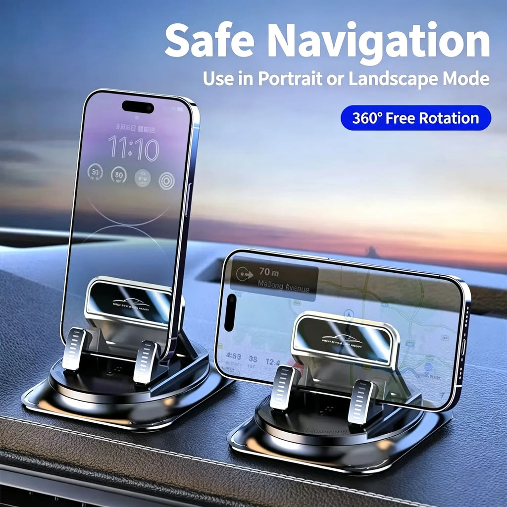 1 Piece - 360° Rotatable Universal Cell Phone Car Dashboard Mount, 1-Hand Operation, Dual Mode Vertical-Horizontal Viewing, Strong Adhesive Gel Pad for Navigation
