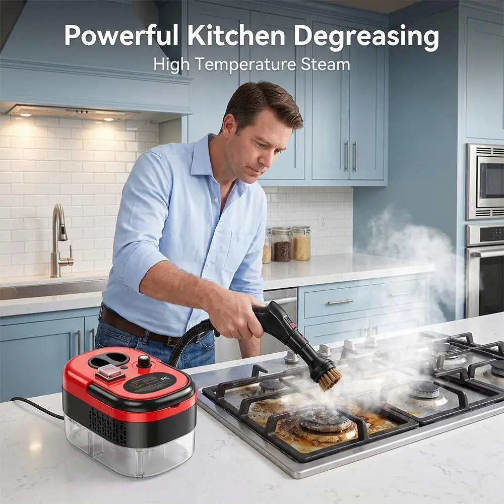 【Backtoschool】2500W Portable Steam Cleaner with Portable Handle, High-Temperature Multi-Purpose Tool for Home Tile Cleaning, Grout Surfaces, Car Detailing
