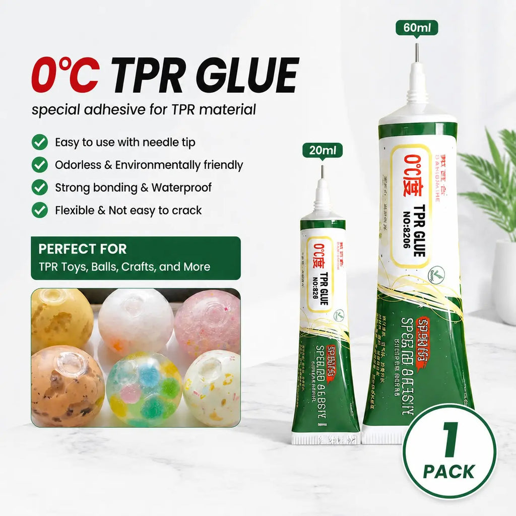 Tpr Soft Gel Special Adhesive 20ML/60ML, Colorless Transparent Eco-Friendly, Strong Waterproof Bonding, Flexible after Curing, Syringe Design, High Bond Adhesive, 0° Tpr Glue , Keep Out of Reach of Children