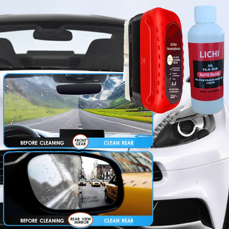 Automotive Glass Oil Film Remover Shining Mouse Windshield Cleaning Strong Decontamination Anti-Fog and Rainproof Car Cleaner
