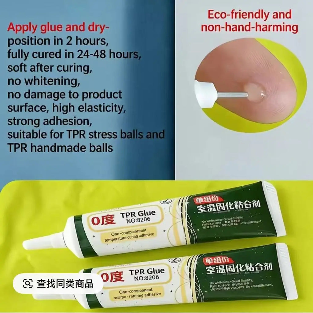 Tpr Soft Gel Special Adhesive 20ML/60ML, Colorless Transparent Eco-Friendly, Strong Waterproof Bonding, Flexible after Curing, Syringe Design, High Bond Adhesive, 0° Tpr Glue , Keep Out of Reach of Children