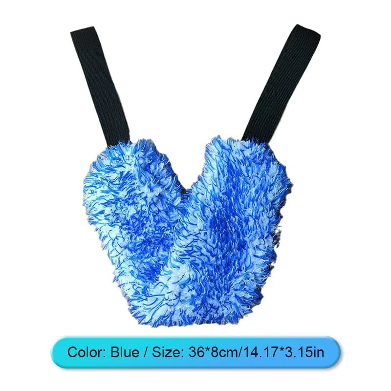 SIKEZHAN Flexible Car Wheel Washing Brush Microfiber Double-Sided Long Belt Cleaning Towel Brush Wheel Hub Pull Belt Brush Tool