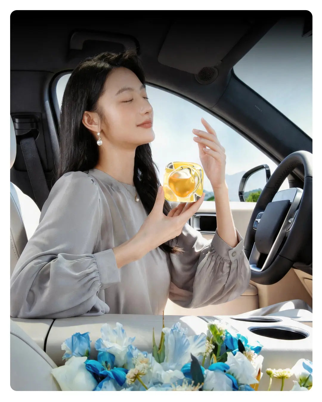 【FOZETOP】2026 New Cube Shape Auto Vent Air Freshener, Magnetic Fix, Long-Lasting Natural Scents, Odor Eliminator for Trucks, Suvs, Vehicles