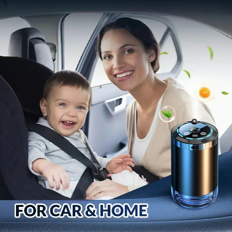 Smart Touch Control Car Interior Air Freshener Diffuser - Portable Rechargeable, 5 Adjustable Mist Modes, RGB Lights Star Projector Ambient Light, Long-Lasting Cologne & Ocean Scents, Unique Gift for Women, Cars Accessories