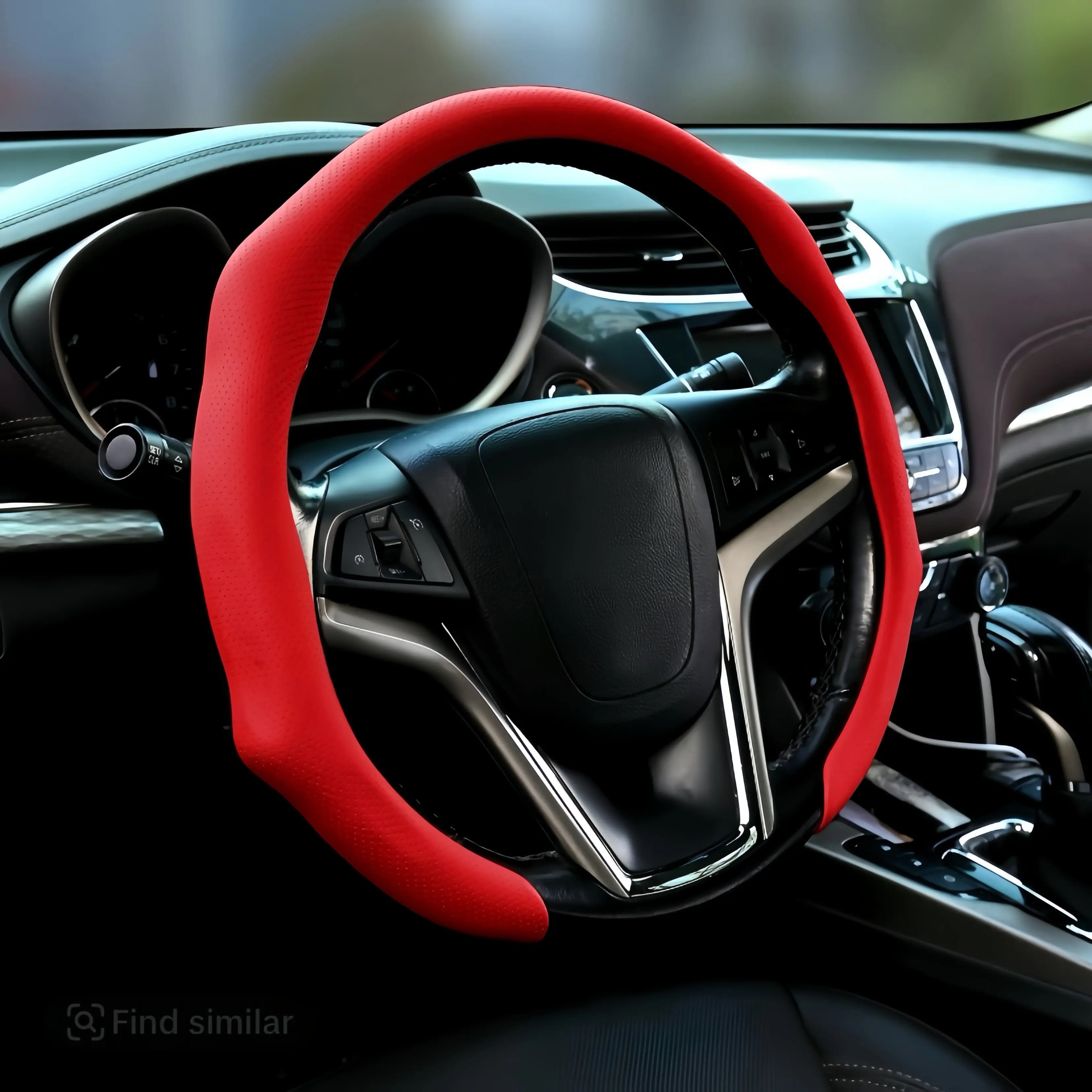 2026 Napa Leather Steering Wheel Cover with Insert - Non-Slip, Breathable, Ultra-Thin, Comfortable, Aesthetic All-Season Car Steering Wheel Protector, Automotive Interior Decoration Accessory Kit