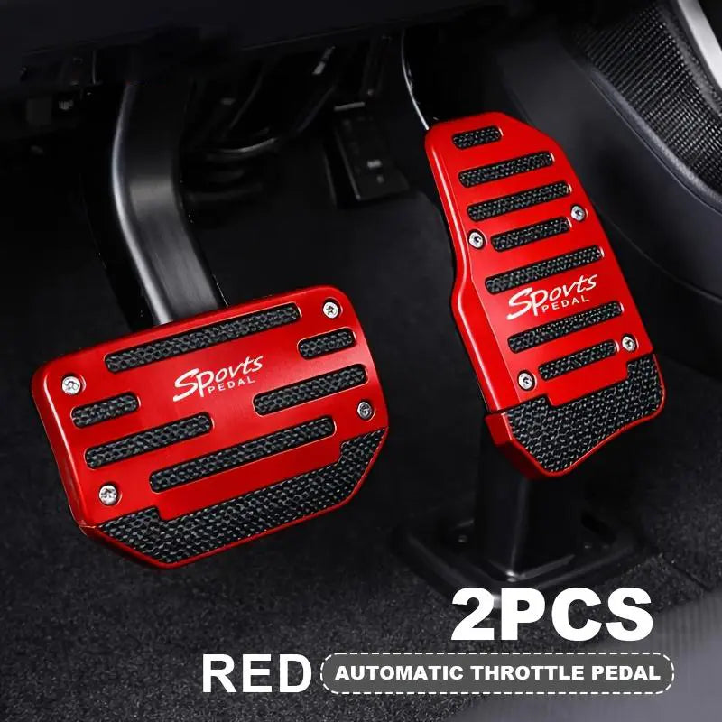 2Pcs Auto Transmission Pedal Decoration Covers - Non-Slip Car Exterior Decoration Accessories with Red/Blue/Silver Color Options, Cars, Auto Accessories, Car Interior Accessories