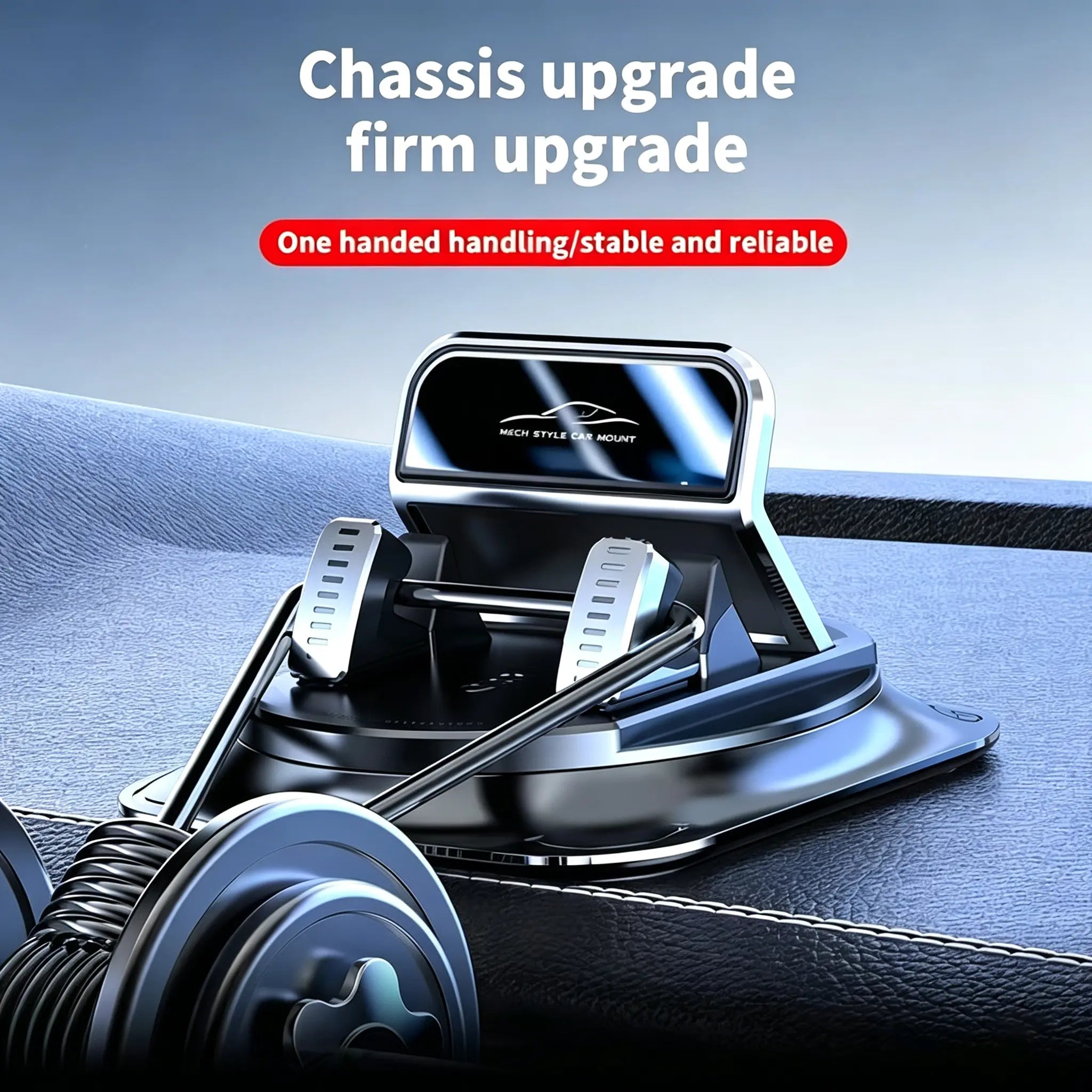 1 Piece - 360° Rotatable Universal Cell Phone Car Dashboard Mount, 1-Hand Operation, Dual Mode Vertical-Horizontal Viewing, Strong Adhesive Gel Pad for Navigation